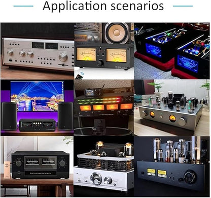 Power Amplifiers VU Meter with Driver Board Kit Backlit Audio Level Indicator 2 Analog Meters VU Meter Audio Level Panel Indicator 960uA Sensitivity
