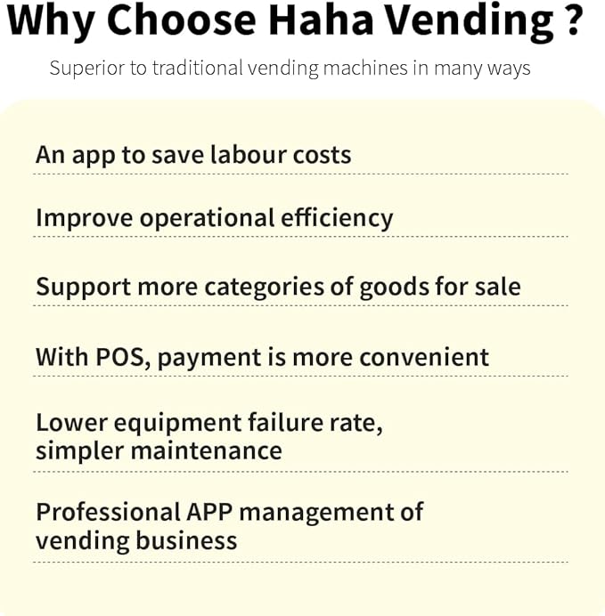HAHA AI Smart Open-Front Vending Machine - 245-Capacity Commercial Refrigerated Unit for Offices/Schools/Gym, with Contactless Payment, AI Visual Recognition & App Management US360