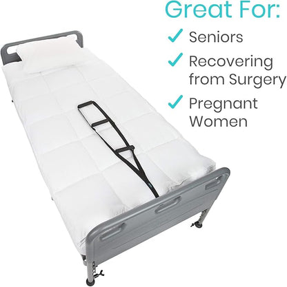 Vive Bed Ladder Assist - Pull Up Assist Device with Handle Strap - Rope Ladder Caddie Helper - Sitting, Sit Up Hoist for Elderly, Senior, Injury Recovery Patient, Pregnant, Handicap - Padded Hand Grip