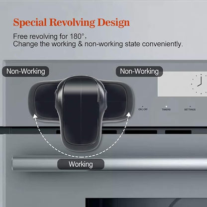 EUDEMON Child Safety Heat-Resistant Oven Door Lock, Oven Front Lock for Kids Easy to Install, Use Adhesive,No Screws or Drill (1 Pack,Black)(ONLY for Flat Surface)