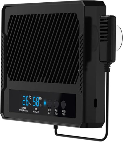 Reptile Fan & Terrarium Dehumidifier – Smart Dual-Row Humidity Fan for Reptile Tank, Snake, Gecko, Bearded Dragon Enclosure