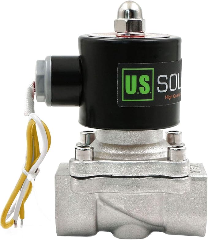 U.S. Solid Stainless Steel Electric Solenoid Valve 110VAC Normally Closed Air Water (3/4)(20-pack)