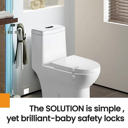 Child Safety Strap Locks (6 Packs) Baby Lock for Drawers, Refrigerators, Dishwashers, Toilet Seats, Cabinets, Ovens, Trash Cans, etc. Easy to Install, No Drilling Required, 3M Adhesive Pads (Black)