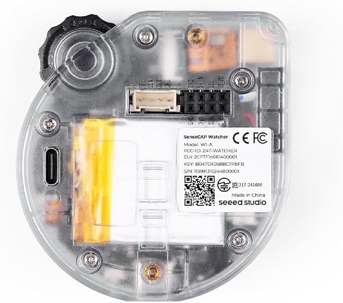 SenseCAP Watcher W1-A AI Agent with Clear Enclosure, ESP32S3 Processor, Microphone, Camera, Speaker, Voice Control