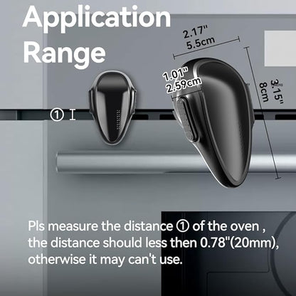 Mom's Choice Gold Awards Winner - EUDEMON 1 Pack Childproof Oven Door Lock, Oven Front Lock Easy to Install & Heat-Resistant Material no Tools Need or Drill (Black)(ONLY for Flat Surface)