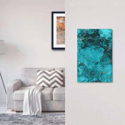 Decorative Light Switch Plate Covers Modern Abstract Turquoise Blue Marble Texture 1 Gang No Device Single Blank Outlet Covers Wall Plate Light Switch Covers for Bathroom Home Decor