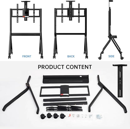 Mobile Smart Board Stand for Interactive Whiteboard 47"-65", Lockable Wheels, Holds up to 176lbs, for Office Classroom Home(Model: FD570)