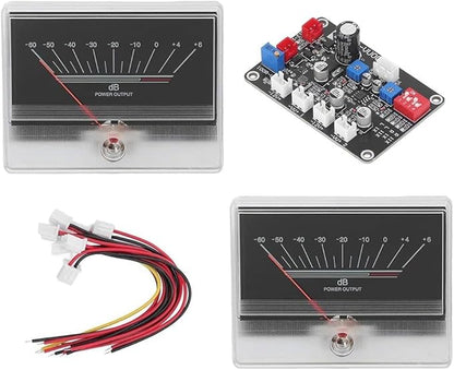 Power Amplifiers VU Meter with Driver Board Kit Backlit Audio Level Indicator 2 Analog Meters VU Meter Audio Level Panel Indicator 960uA Sensitivity