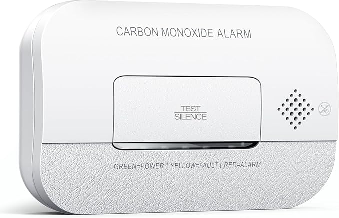 Ecoey Carbon Monoxide Detector, 10-Year CO Detector with Human Alarm Sounds and Test Button, Carbon Monoxide Alarm Replaceable Battery-Operated for House and Bedroom, FJ127, 1 Pack