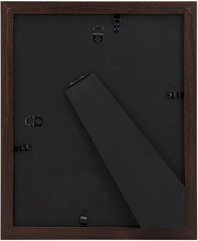 Golden State Art, 8x10 Picture Frame with Mat for 5x7 Photo - High Definition Glass Wall Mounting or Tabletop Display (Brown, 1 Pack)