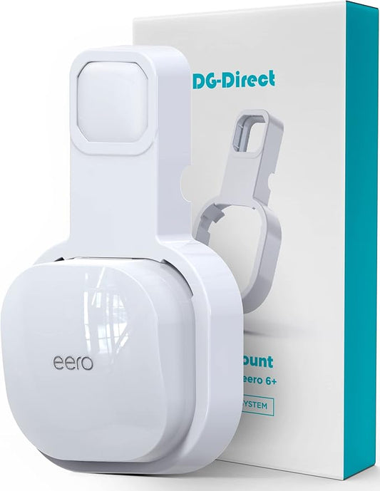 DG-Direct Wall Mount Holder for eero 6 and eero 6+ Router Mesh Wi-Fi System, No Messy Wires, The Outlet Wall Mount Holder for eero 6 Plus, Stand Bracket for eero 6 Extender Space Saving 1 Pcs