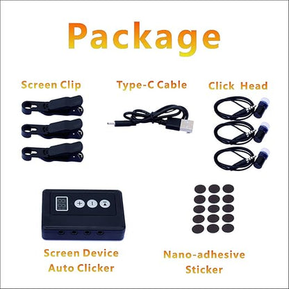 Auto Clicker for iPhone iPad：Screen Device Automatic Tapper for Android IOS，Simulated Finger Continuous Clicking, Adjustable Speed Physical Clicker，Suitable for Games, Live Broadcasts Likes, Reward
