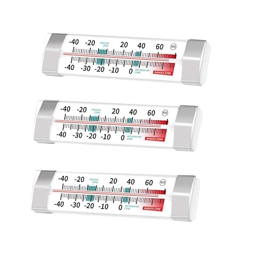 Refrigerator and Freezer Thermometer - NeilBee 3 Pack Fridge Thermometer with Stainless Steel Clip, Waterproof Analog, Large Dial, Accurate, Easy to Read for Kitchen, Restaurant, Cooler, Lab