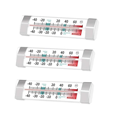 Refrigerator and Freezer Thermometer - NeilBee 3 Pack Fridge Thermometer with Stainless Steel Clip, Waterproof Analog, Large Dial, Accurate, Easy to Read for Kitchen, Restaurant, Cooler, Lab