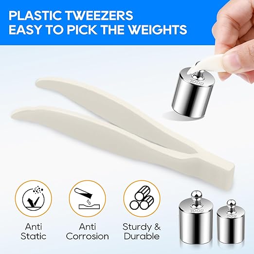 UCEC Calibration Weight Set 1000g for Digital Scale with Case and Tweezers, Gram Scale-M2 Class 10g 20g 20g 50g 100g 100g 200g 500g