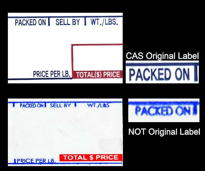VisionTechShop LST-8020 Printing Scale Label, 58 x 60 mm, UPC/Ingredients 12 Rolls of 500 Labels