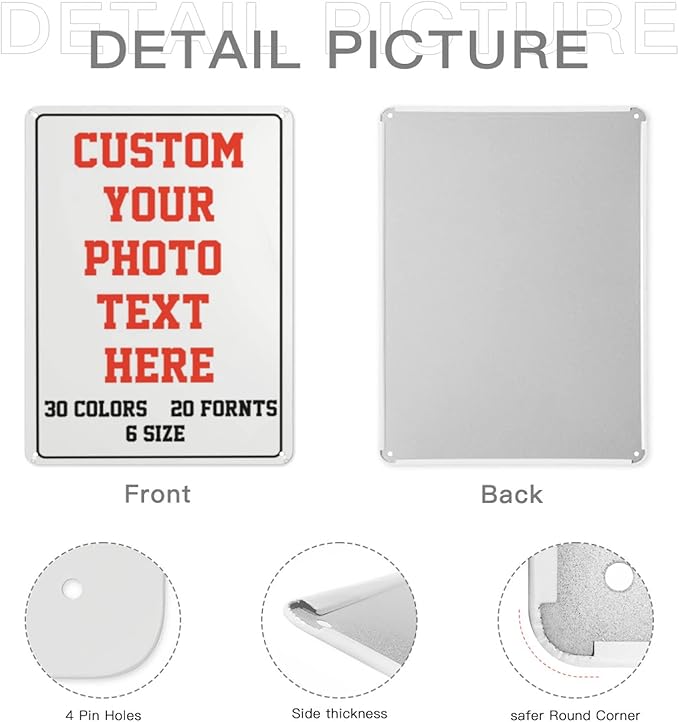 Custom Signs Outdoor Metal Sign - 8 x 12 Personalized Signs for Business, Workplace, Office, Home, Delivery Signs, Road Signs, Garden Signs, Hazard Signs, Intersection Signs, Parking Signs, Decorative Signs