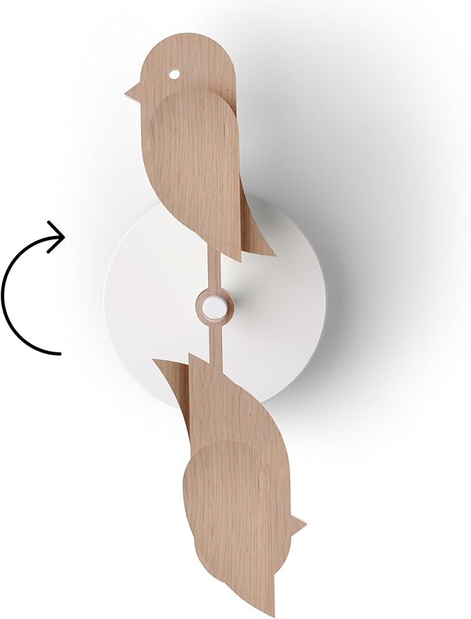 Birdie 2.0 - Design Indoor CO2 Monitor - Air Quality Meter for Home & Office - Promotes Mental & Physical Health - Modern Interior Decor - Reducing Health Risks with Clean Air (Wood, FullBirdie)