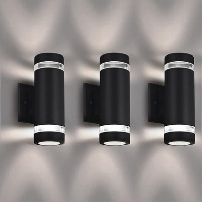 Outdoor Wall Sconce Exterior Lighting Fixture - ETL Listed,Aluminum Waterproof Wall Mount Cylinder Design - Up Down Light Fixture for Porch, Garage and Patio
