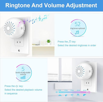 SINGCALL Wireless Motion Sensor Alarm Driveway Alarm Indoor Smart Motion Sensor Detector 2.4G WiFi Wireless System Home Security Alert Bell