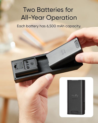 eufy Security Video Doorbell E340 (Battery Powered), Uninterrupted Use with Rechargeable Battery, Dual Cameras, 2K Full HD, No Monthly Fee