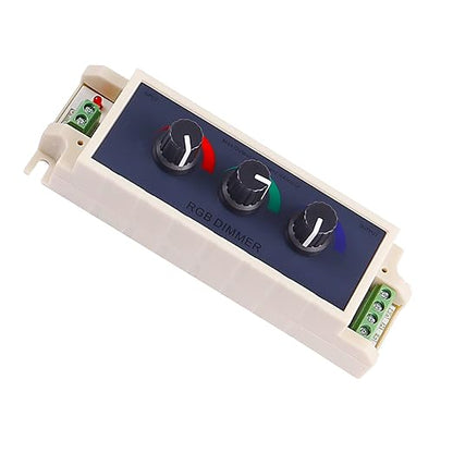 MEIRIYFA RGB LED Light Dimmer Knob Controller Switch,DC12-24V 3‑Channel Brightness Adjust Intelligently for Multi-Color LED Light Strip