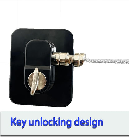 Refrigerator Lock (2 Pack), Fridge Locks with 2 Keys, Child Safety Lock, Baby Proof Cabinet and Drawer Locks, Freezer Latch for Double Door, French Door (Upgraded Black)