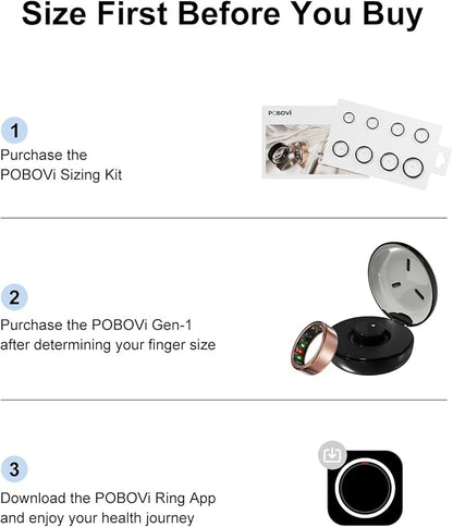Smart Ring for Women Men- Sleep/Fitness/Stress/Heart Rate Tracker- Menstrual Records - 5 Days Battery Life - Wireless Charging - No APP Subscription - iOS & Android Compatible(Rosegold,Size 7)