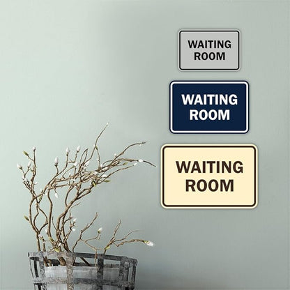 Signs ByLITA Classic Framed Waiting Room (Black) - Large 2 Pack