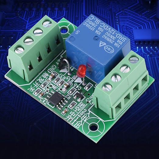 DC 12V Single Channel Bistable Circuit Trigger Switch Relay Control Module Compact Design Easy Wiring for Home Automation Projects