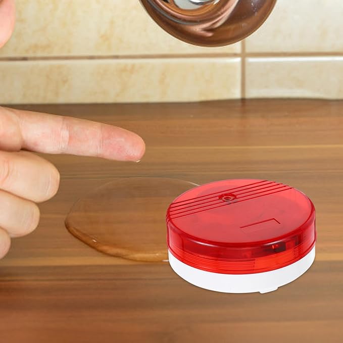 Veemoon Smart Water Leak Detector Alarm with LED Light Waterproof Flood Detection Sensor for Home Basement Bathroom Kitchen Laundry Room