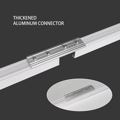 Curtain Track for Ceiling or Wall, Heavy Duty Aluminum Alloy with Smooth Sliding, Easy to Install, White, 3ft To 15ft