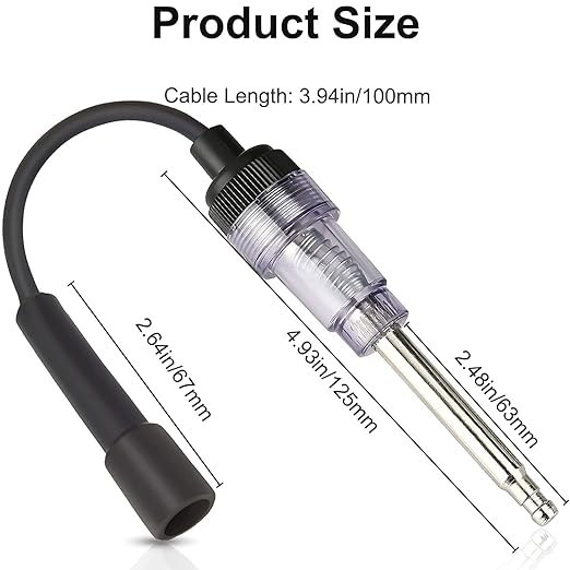 2PCS Inline Spark Plug Tester, Light Lawnmower Engine Checker, 6-12 Volt Pick Up Coil/Armature Diagnostic Detector Tool for Automotive, Car, Lawnmower, Small & Big Internal/External Engines