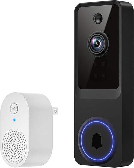 SoraNari Wireless Doorbell Camera,1080P HD, Motion Detection, Two-Way Audio, Live View, Night Vision, Cloud Storage, Battery Powered, 2.4GHz Wi-Fi Only