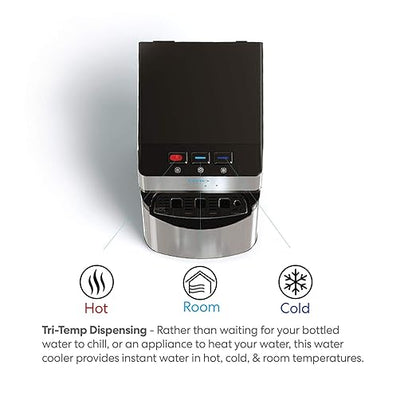 Brio Self Cleaning Bottleless Water Cooler Dispenser, UL Approved, Stainless Steel, Point of Use Drinking Water Filter, Hot, Cold, and Room Temperature