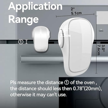 EUDEMON Child Safety Heat-Resistant Oven Door Lock, Oven Front Lock for Kids Easy to Install, Use Adhesive,No Screws or Drill (1 Pack,White)(ONLY for Flat Surface)