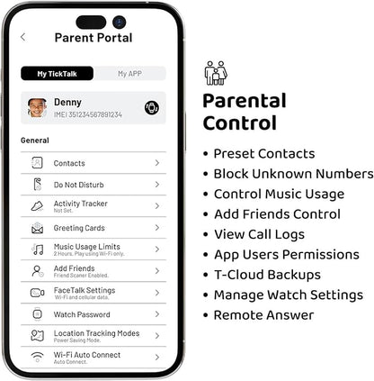 TickTalk 5 Kids Smart Watch with GPS Tracker, Voice & Video Calling, Texts, SOS & Parental Controls | Safe 4G LTE Smartwatch with Free Music, Reminders & School Mode for Boys & Girls Ages 3-12