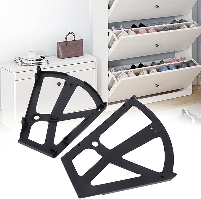 Shoe Cabinet Hinges, 2 Layers Shoes Drawer Cabinet Hinges Flip Frames Turning Rack Replacement Cabinet Flip Frame Shoe Cabinet Hardware Plastic Replacement