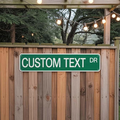 Custom Street Reflective Sign, Personalized Metal Road Sign, Single/Double Sided, 8x24 Inch, Outdoor Fade-Resistant .040 Aluminum