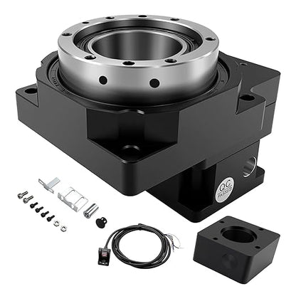 Hollow Rotary Actuator Ratio 10:1 High Accuracy Hollow Rotating Platform Rotary Positioners Suitable for Nema17 42mm Stepper Motor 40mm Servo Motor Substitutable for Direct Drive Motor Cam Indexer