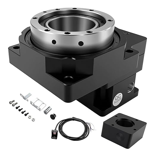 Hollow Rotary Actuator Ratio 10:1 High Accuracy Hollow Rotating Platform Rotary Positioners Suitable for Nema17 42mm Stepper Motor 40mm Servo Motor Substitutable for Direct Drive Motor Cam Indexer