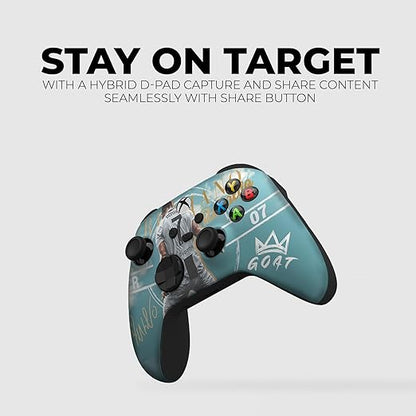 DreamController Ronaaldo Custom X-box Controller Wireless compatible with X-box One/Series X/S Proudly Customized in USA with Permanent HYDRO-DIP Printing (NOT JUST A SKIN)