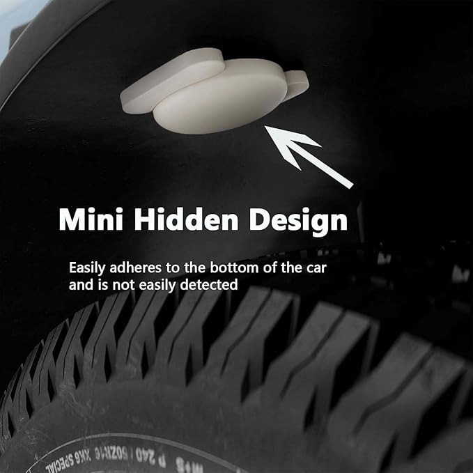 Car GPS Tracking Device for Vehicles, 2PCS Real Time Vehicles GPS Tracker for Car, Work with Find My (iOS Only),Hidden Mini GPS Tracker,No Monthly Fee (White Tracker, White Magnetic Case)