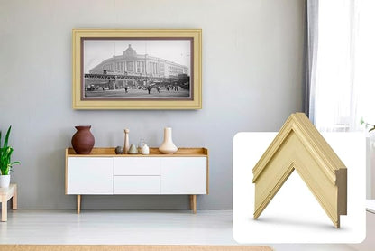 Antique White 85" Premiere Deco TV Frame - Compatible ONLY with Samsung The Frame TV and Pro TVs (Fits 2021-2025, LS03A, LS03B,LS03C,LS03D,LS03FA,LS03FW)