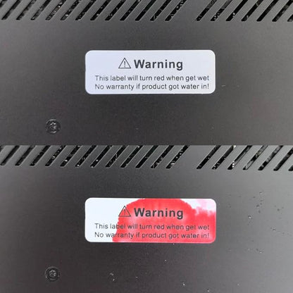 170pcs1.2x0.4 inch Water Sensitive Sticker Turn Red When Got Wet Device Potential Damage Indicator Warranty Void Instruction Liquid Sensor Label