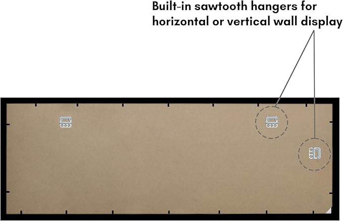 Americanflat 10x30 Picture Frame with Polished Plexiglass - Signature Collection - Gallery-Style Frames Made of Engineered Wood - Photo Frame for Wall Display - Black