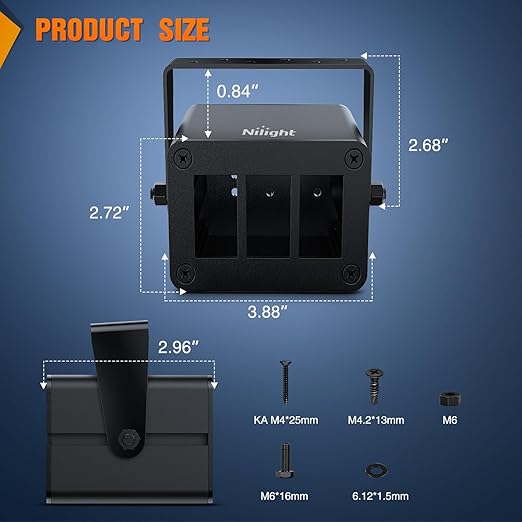 Nilight 3 Gang Rocker Switch Box 3 Holes Panel Detachable Installation Housing Waterproof Aluminum Rotatable Mount Bracket 12V 24V DIY Toggle Switches Voltmeter USB Socket for Boats Cars RVs Trucks