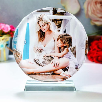 FANF&YKPY Crystal Glass Custom Color Photo Home Decor Photo Frames, Birthdays, Wedding Anniversaries, Wedding Gifts, for Girlfriends, Husbands,Wife,Friends,Parents