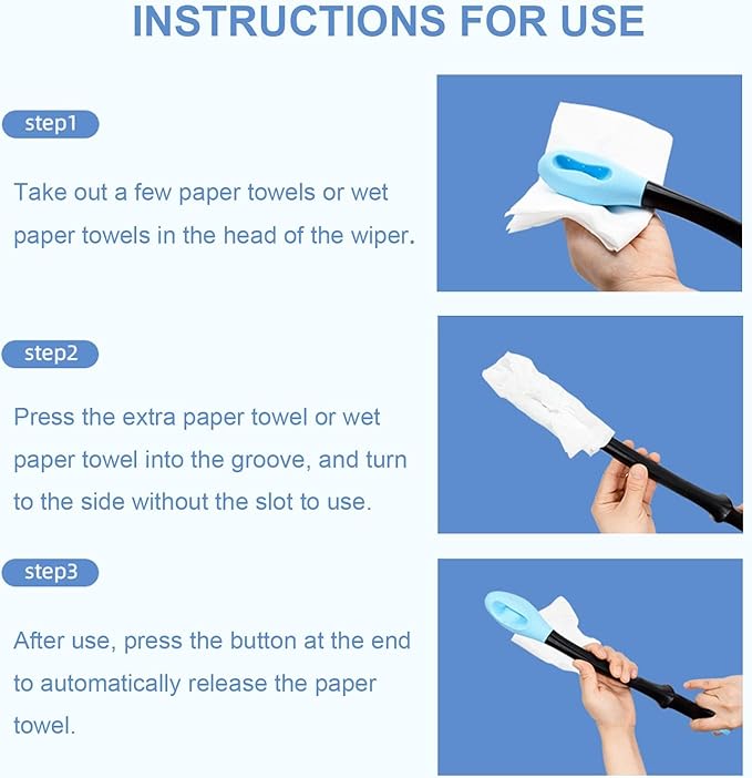 Bottom Buddy Wiping Aid - Comfort Wipe Toilet Assist Devices Disabled Fat People Seniors Women | Comfort Wipe Toilet Assist Device Helper Bottom Buddy Germplasm