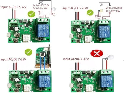 WiFi Wireless Smart Switch Relay Module for Smart Home 5V 5V/12V，Ba applied to access control, turn on PC, garage door (12V)
